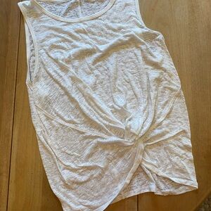 Lululemon White Knot Muscle Tank